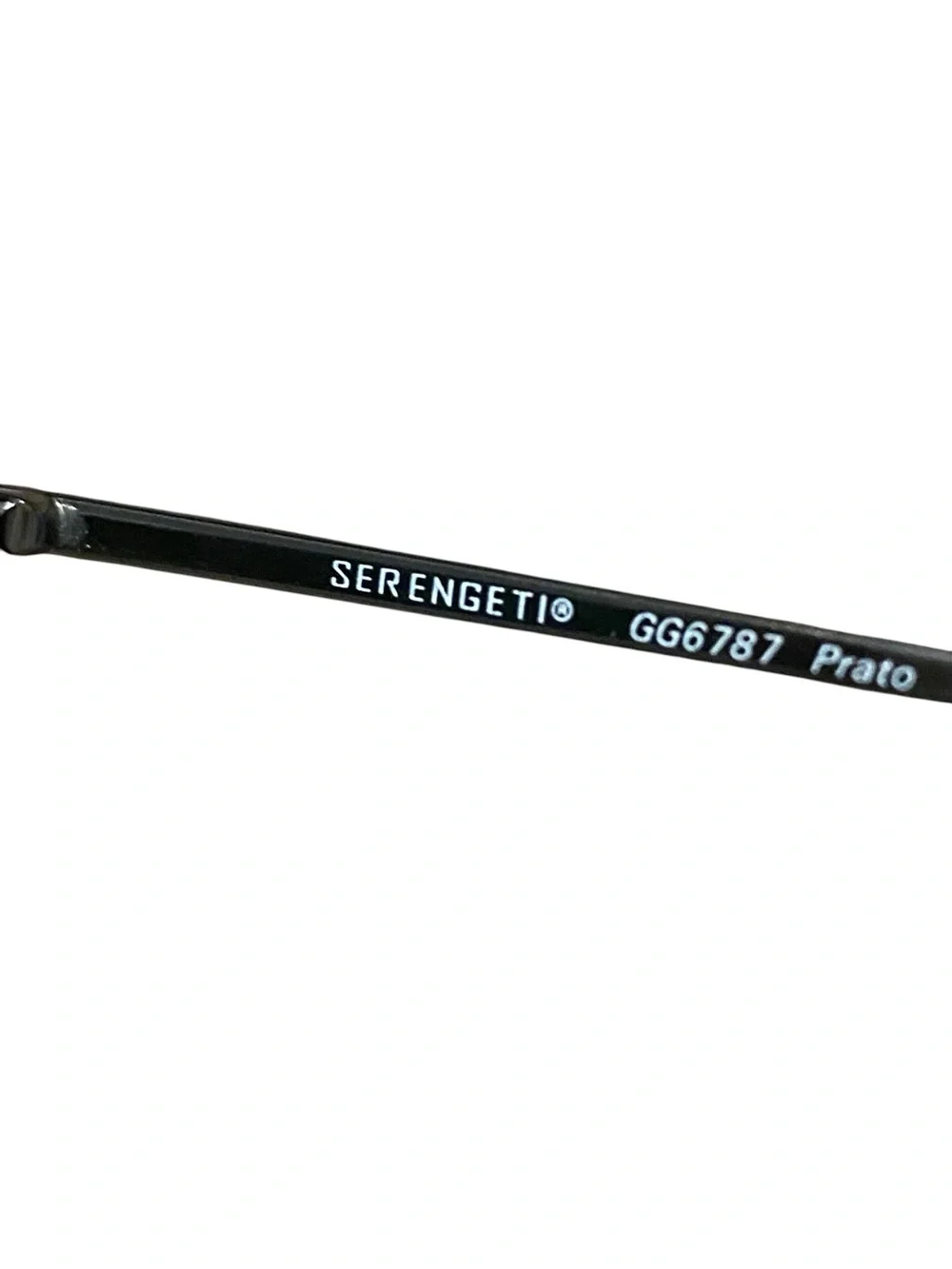 Serengeti Prato rectangular gunmetal metal frame sunglasses